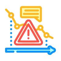 reduction risk color icon vector illustration