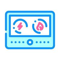 smart energy monitor home color icon vector illustration