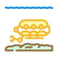 marine research expeditions color icon vector illustration