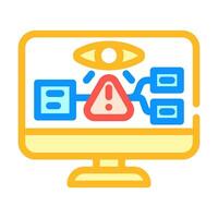 monitoring risk color icon vector illustration