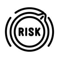 controls risk line icon vector illustration