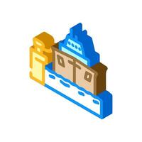 ship mooring marine isometric icon vector illustration