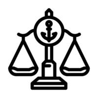 maritime law regulations line icon vector illustration