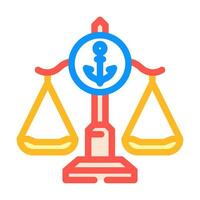 maritime law regulations color icon vector illustration