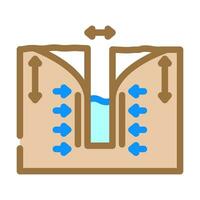 pumping tests hydrogeologist color icon vector illustration