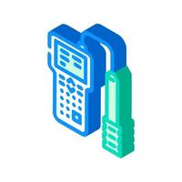 water quality testing hydrogeologist isometric icon vector illustration