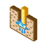 soil percolation hydrogeologist isometric icon vector illustration