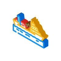 oceanographic research vessel isometric icon vector illustration