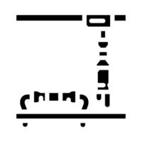 electrónico montaje electrónica glifo icono vector ilustración