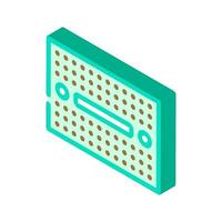 breadboard prototyping electronics isometric icon vector illustration