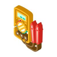 multimeter testing electronics isometric icon vector illustration