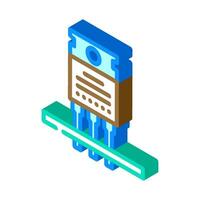 transistor installation electronics isometric icon vector illustration