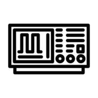 oscilloscope analysis electronics line icon vector illustration