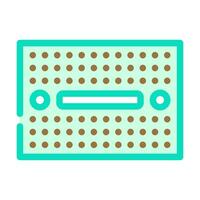 breadboard prototyping electronics color icon vector illustration