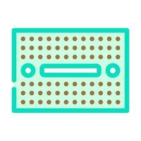 breadboard prototyping electronics color icon vector illustration