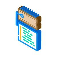 microcontroller programming electronics isometric icon vector illustration