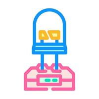 diode testing electronics color icon vector illustration