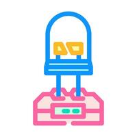 diode testing electronics color icon vector illustration