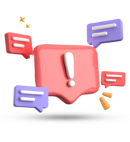 3d rendering of speech bubble, 3D pastel chat with symbol icon set. png