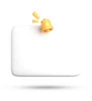 3d rendering of blank speech bubble for testimonial, 3D pastel icon set. png