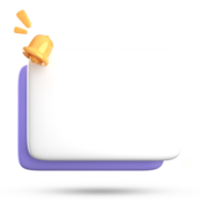 3d rendering of blank speech bubble for testimonial, 3D pastel icon set. png