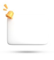 3d rendering of blank speech bubble for testimonial, 3D pastel icon set. png