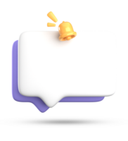 3d rendering of blank speech bubble for testimonial, 3D pastel icon set. png