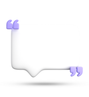 3d rendering of blank speech bubble for testimonial, 3D pastel icon set. png