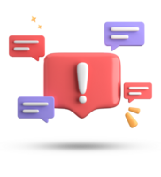 3d rendering of speech bubble, 3D pastel chat with symbol icon set. png