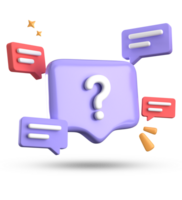 3d rendering of speech bubble, 3D pastel chat with symbol icon set. png