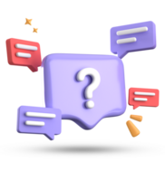 3d rendering of speech bubble, 3D pastel chat with symbol icon set. png