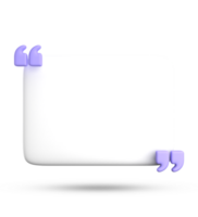 3d rendering of blank speech bubble for testimonial, 3D pastel icon set. png