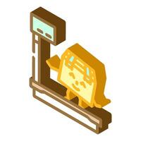 scale weight cardboard box character isometric icon vector illustration