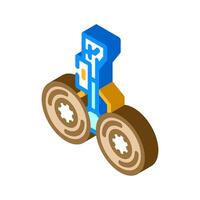 tire replacement aircraft isometric icon vector illustration