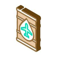 fuel analysis aircraft isometric icon vector illustration