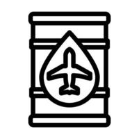 fuel analysis aircraft line icon vector illustration