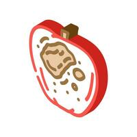 apple rotten food isometric icon vector illustration