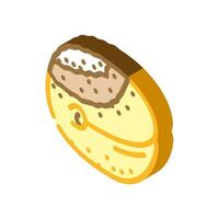 peach rotten food isometric icon vector illustration