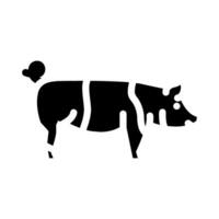 hampshire pig breed glyph icon vector illustration