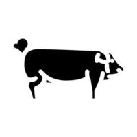 landrace pig breed glyph icon vector illustration