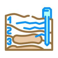 mining site plan color icon vector illustration