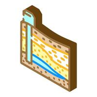 extraction process mining isometric icon vector illustration