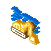 mining operations isometric icon vector illustration