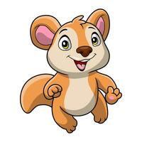 Cute chipmunk cartoon on white background vector