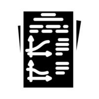 income statement glyph icon vector illustration