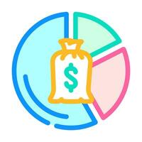 budget management color icon vector illustration