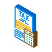 tax calculation isometric icon vector illustration