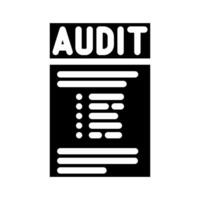 audit checklist glyph icon vector illustration