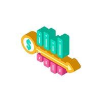 cash flow analysis isometric icon vector illustration