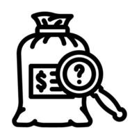 asset valuation line icon vector illustration